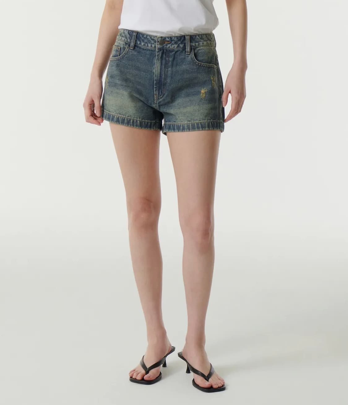 무탠다드 데님 미니 쇼츠 상품이미지1