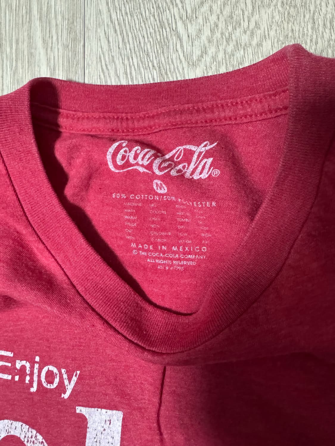 빈티지 코카콜라 오피셜 티셔츠 레드 M 상품이미지3