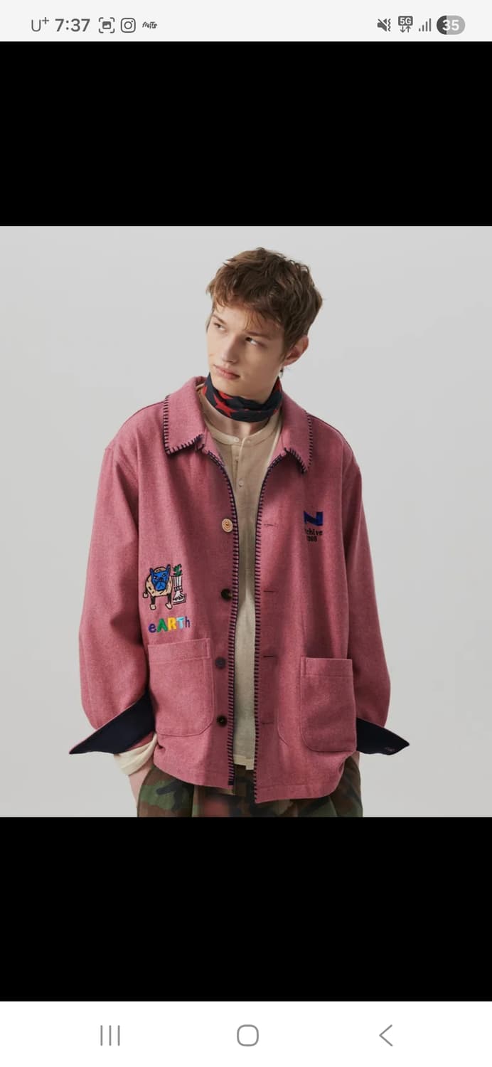 [COLLECTION LINE] 빈티지 아카이브 디테일 울 자켓 핑크 상품이미지1