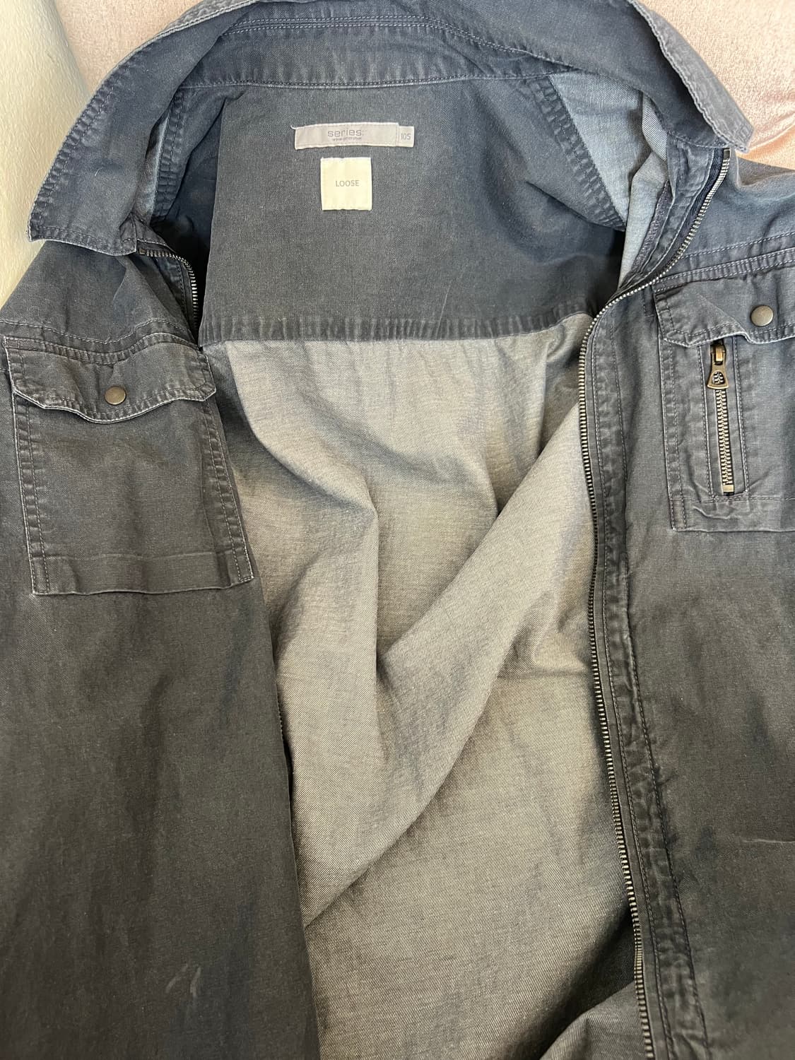 시리즈 남성 워싱블랙 셔츠 워크자켓 상품이미지4