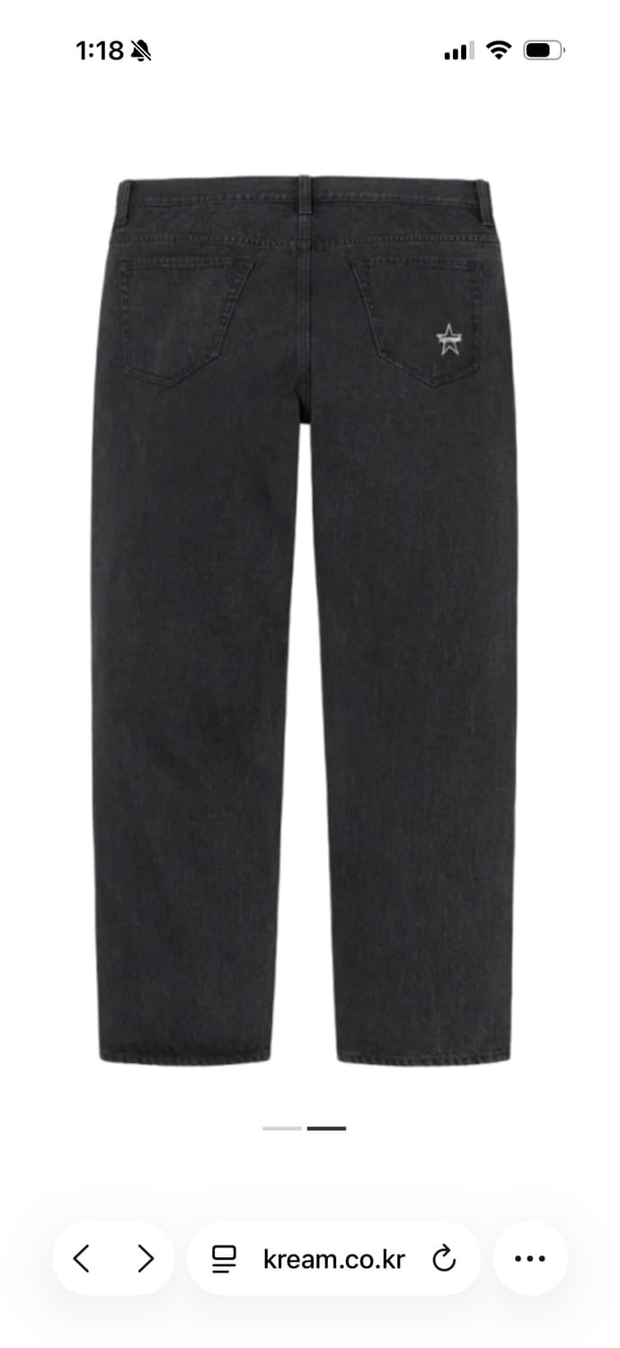 슈프림 레귤러 진 워시드 블랙 - 22FW  상품이미지2