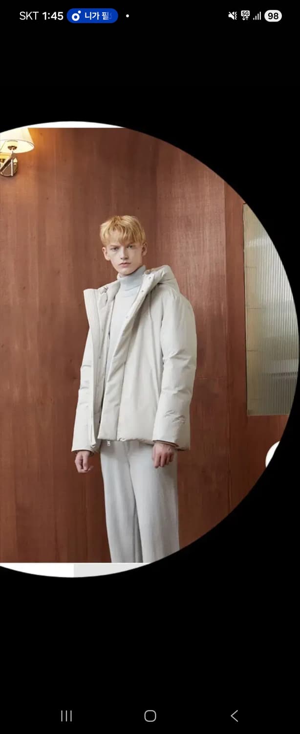 알레그리 후드 패딩 베이지 50사이즈 상품이미지1