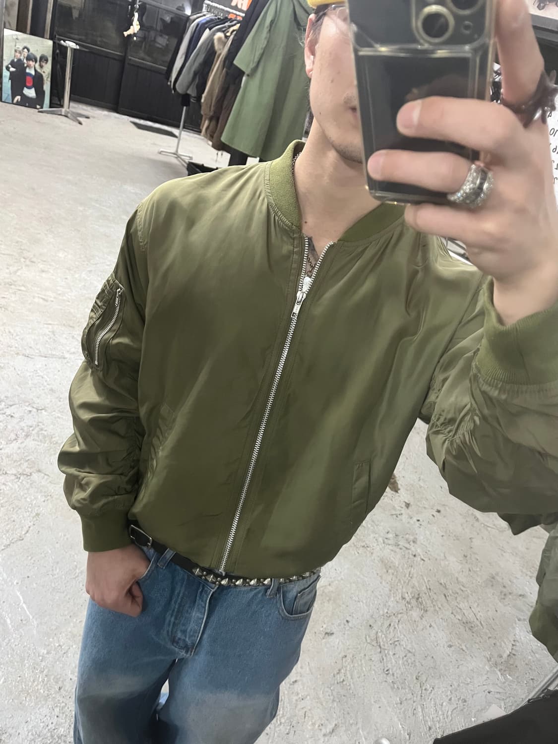 colza nylon ma-1 bomber jacket 상품이미지3