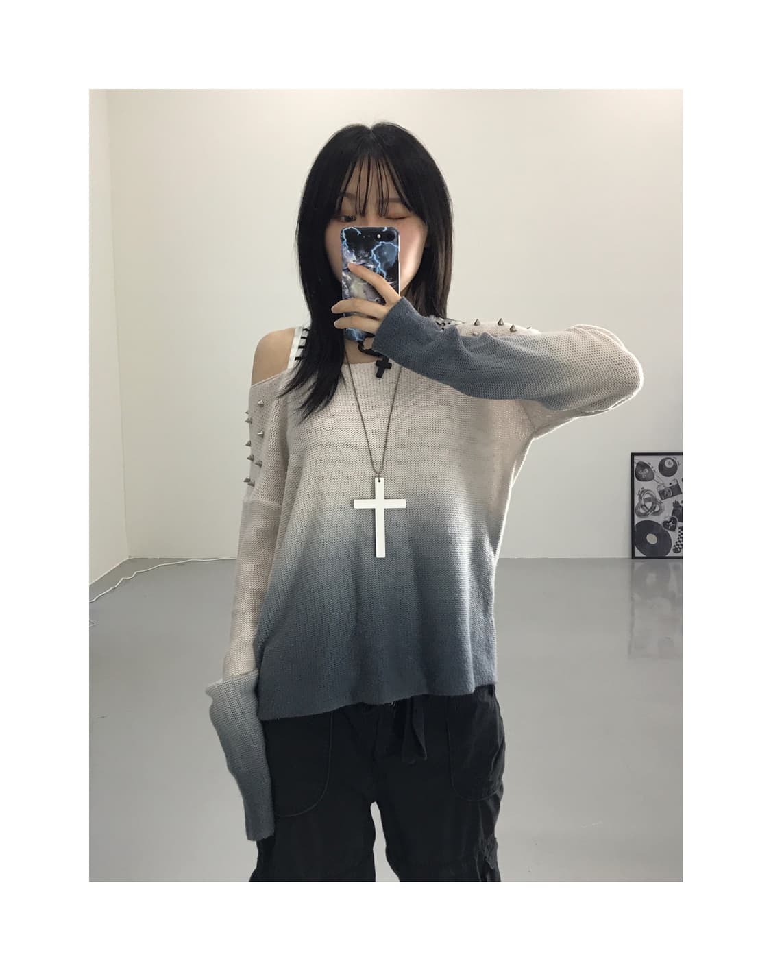 VINTAGE Studs Acrylic Sweaters 상품이미지1