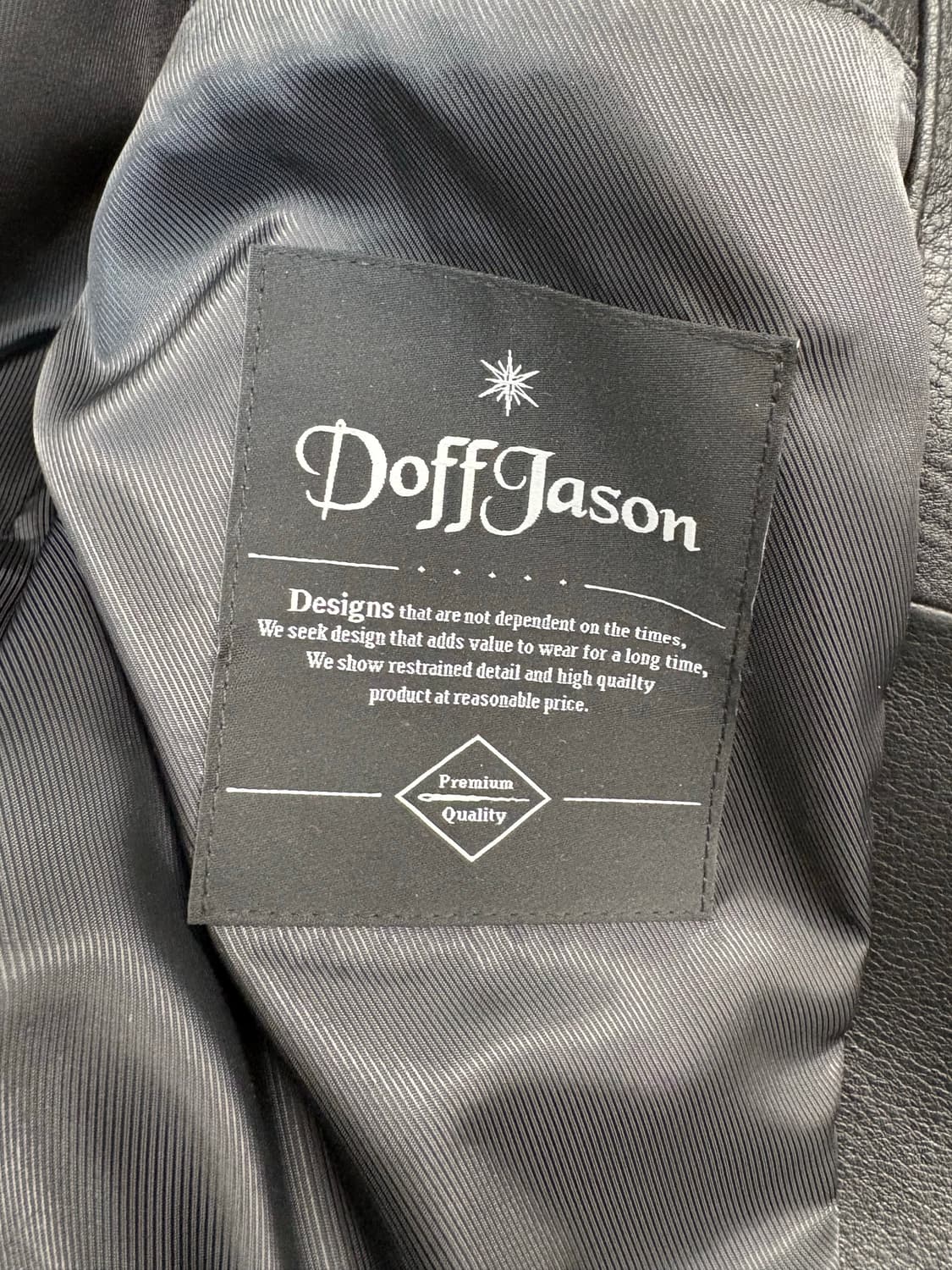 도프제이슨 카우하이드 레더 라이더 자켓 블랙 상품이미지8