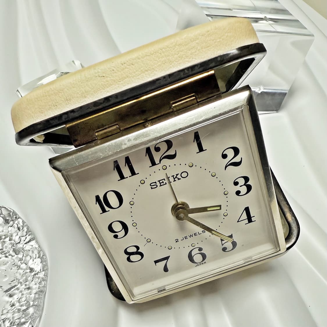 80's90's 세이코 빈티지 트래블 클락 접이식 휴대용 탁상시계 상품이미지4