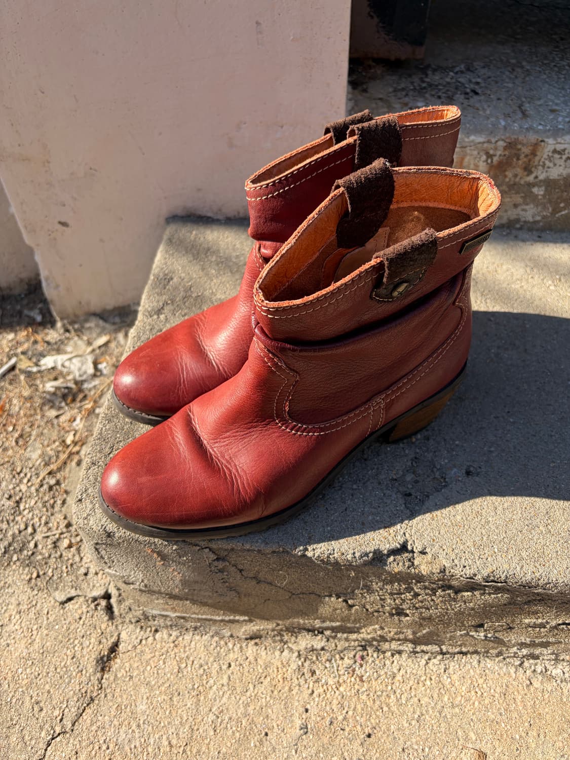 Pikolinos 레드 빈티지 힐 앵클 부츠  상품이미지3