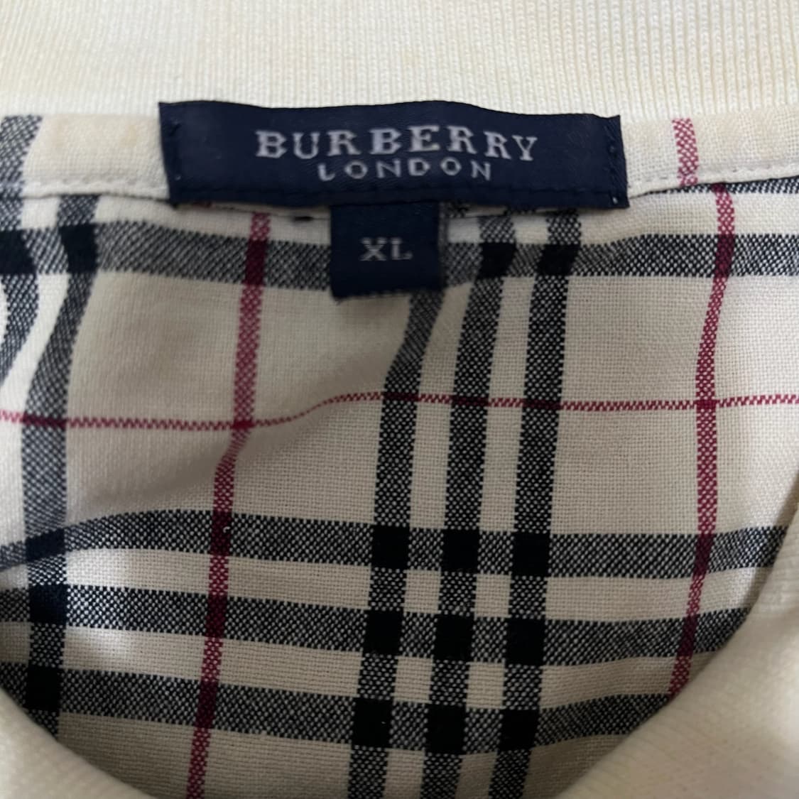 버버리 런던 기마로고 노바체크 PK 긴팔 카라티 XL/105  상품이미지5