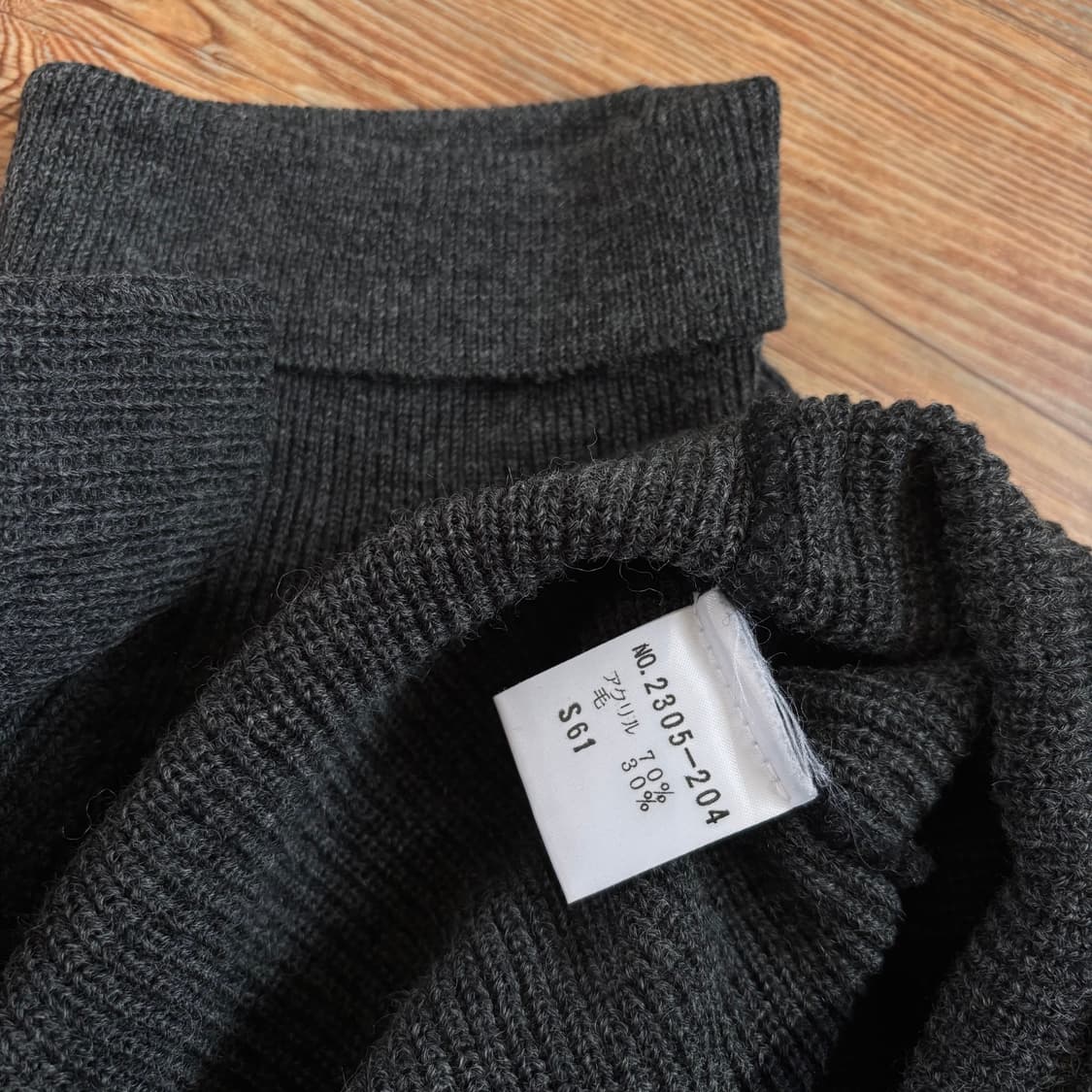 마시모 터틀넥 니트 투톤 블랙 여성 루즈핏 빅사이즈  상품이미지6