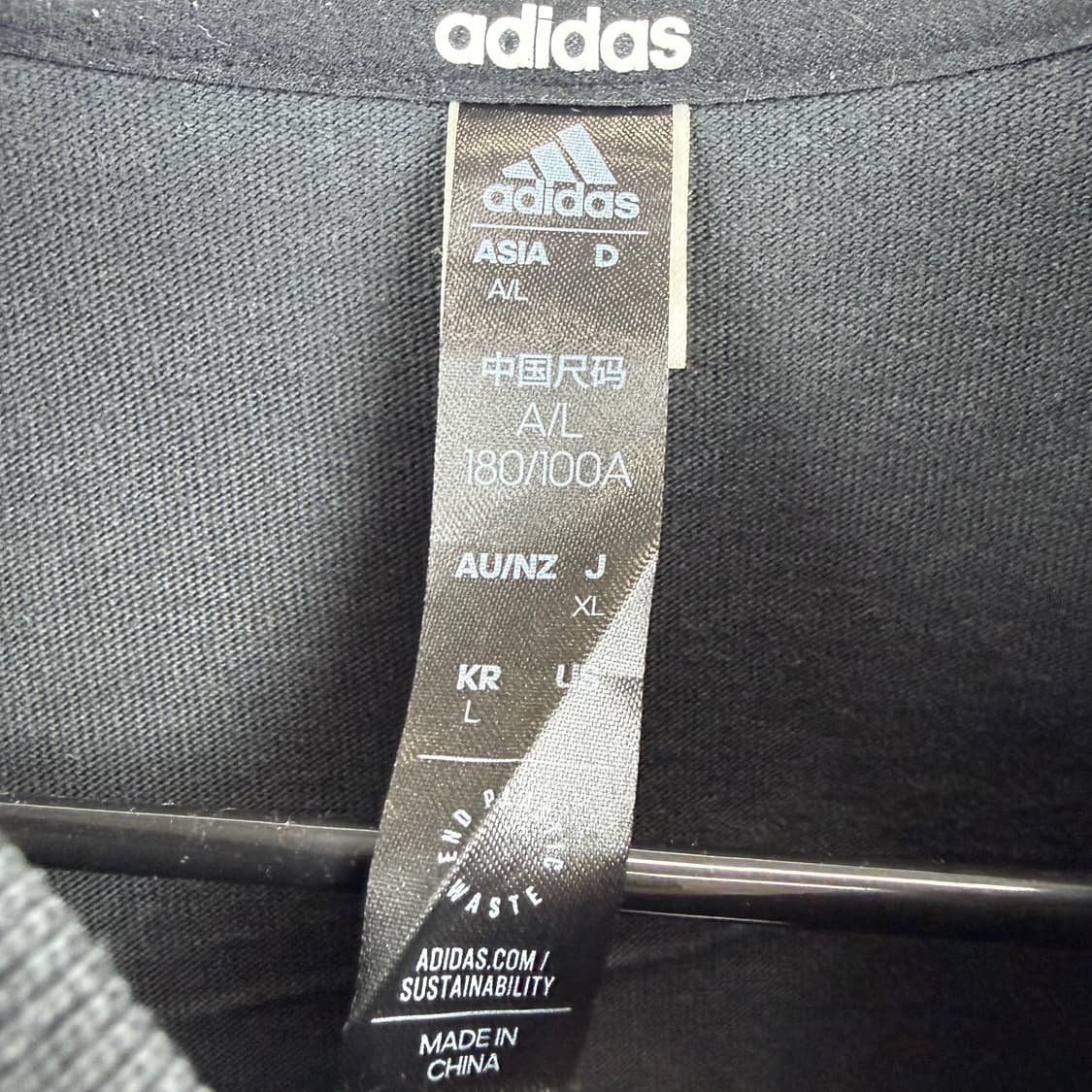 (L) 아디다스 워딩 루즈핏 긴팔 티 블랙 상품이미지3