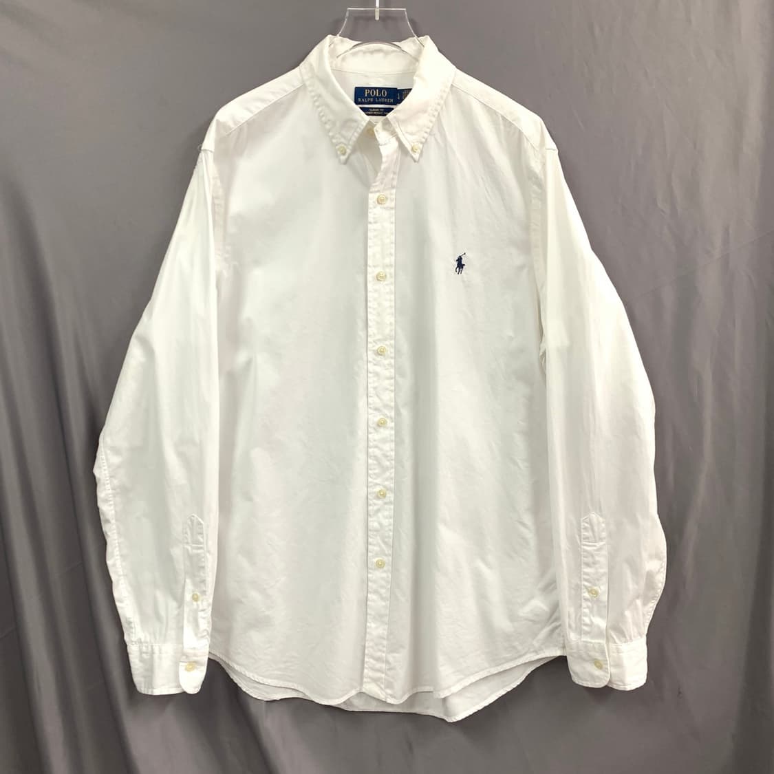 L 폴로랄프로렌 클래식핏 신형 QR택 페더웨이트 트윌 화이트 셔츠 상품이미지1