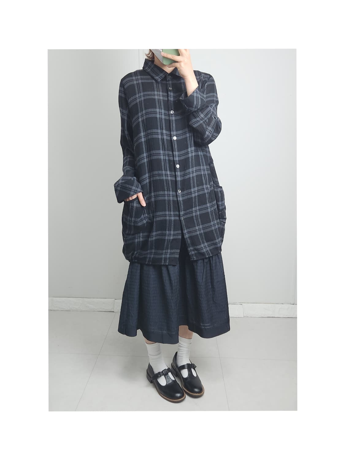 볼륨 포켓 롱 블라우스 상품이미지1