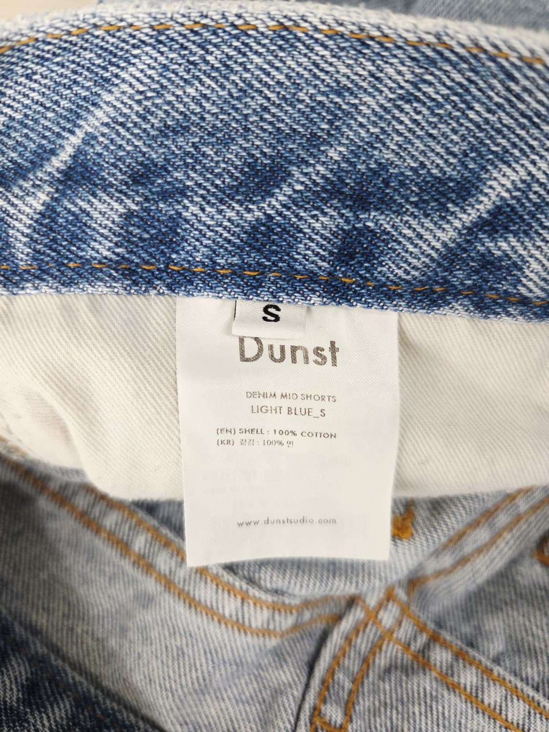 Dunst 던스트 데님 미드 쇼츠 연청 상품이미지8