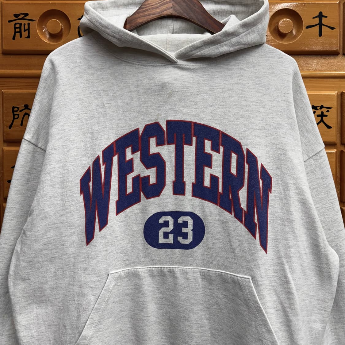 웨스턴 크림 후드티 (M)   상품이미지2