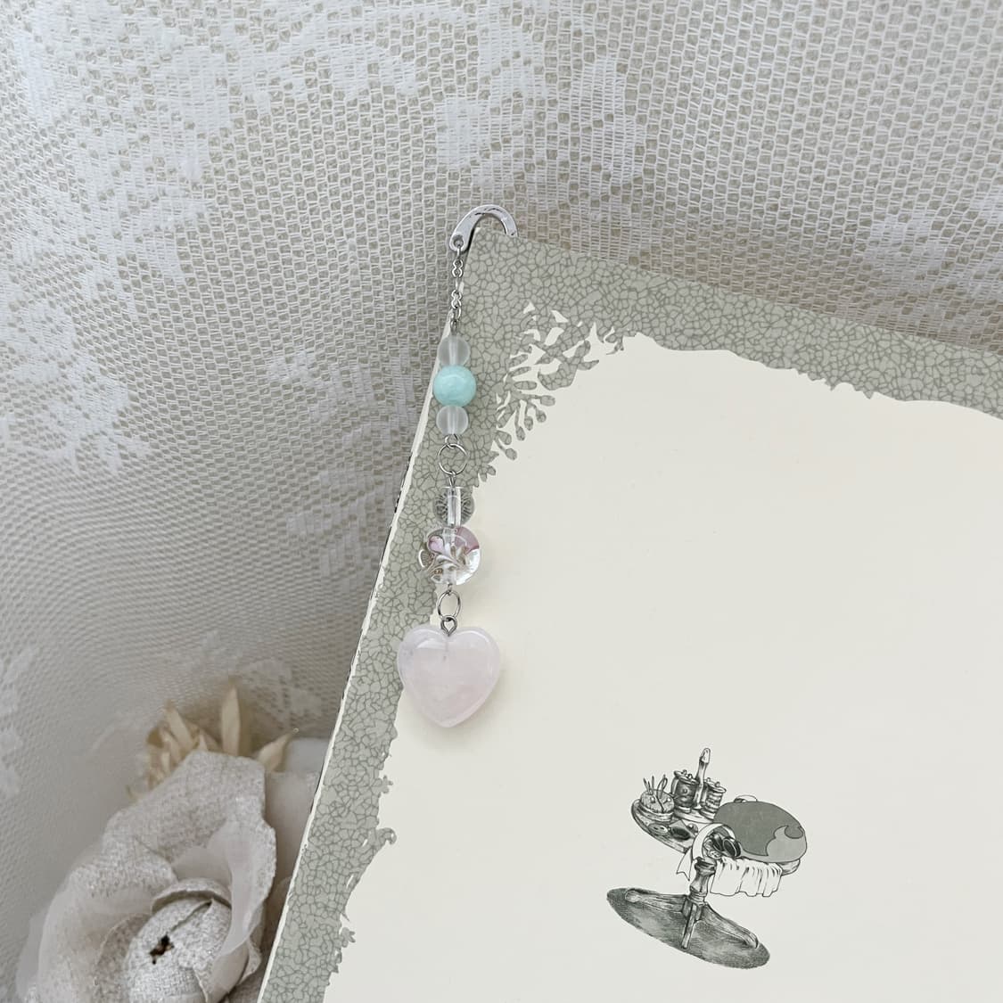 ⊰love drop⊱ bookmark 하트 원석 책갈피 상품이미지5