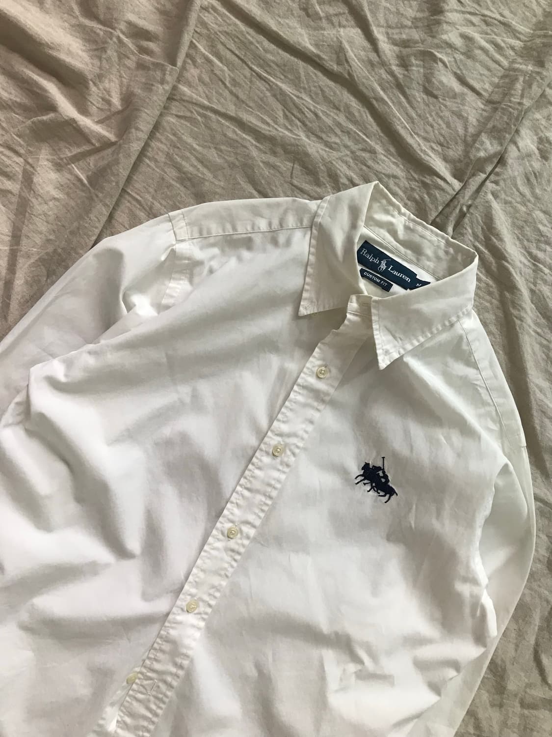 폴로 랄프로렌 더블포니로고 화이트 셔츠 상품이미지5