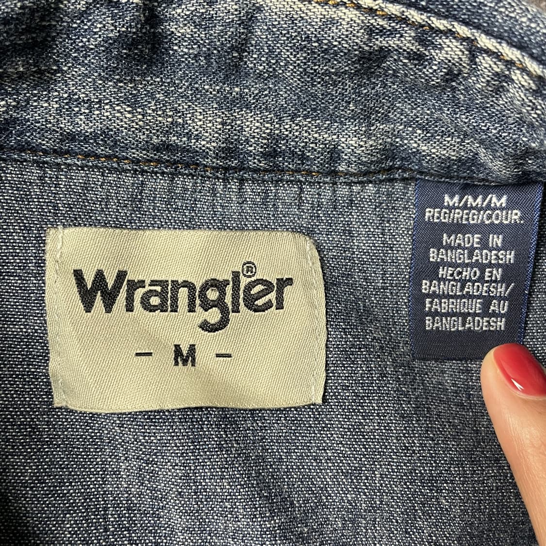 WRANGLER 랭글러 빈티지 웨스턴 코튼 데님 셔츠 A00611 상품이미지9