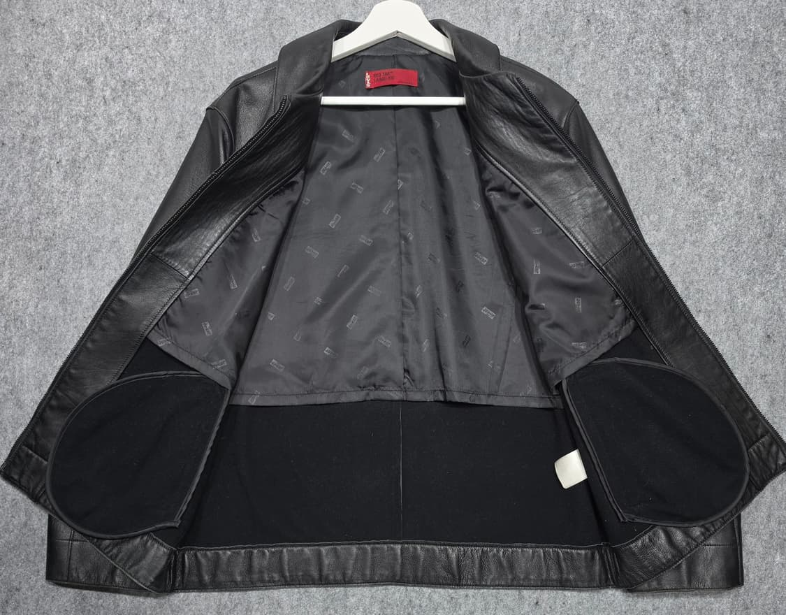 리바이스 레드탭 싱글 카라 집업 양가죽자켓 레더자켓 L 상품이미지3