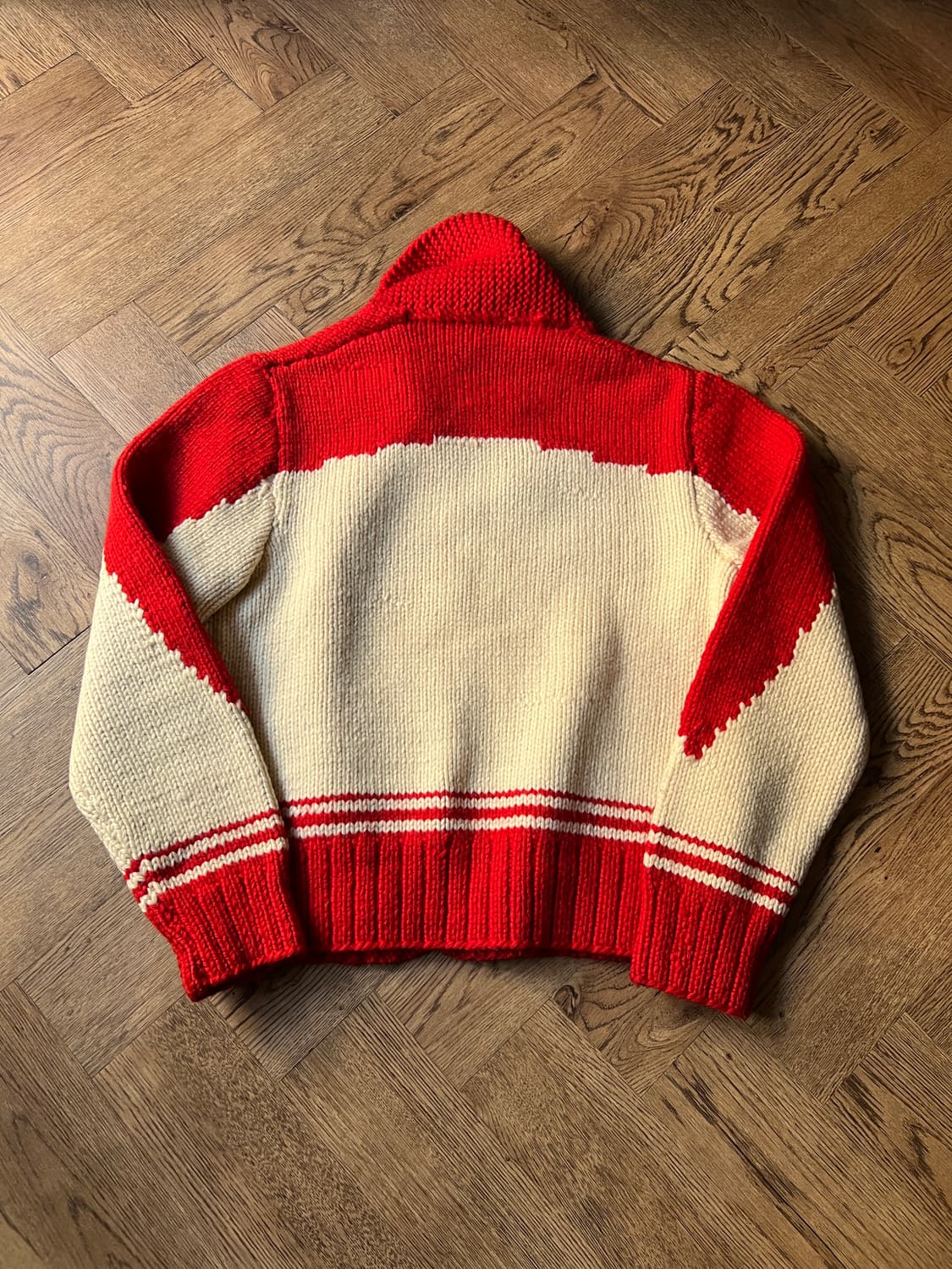 [M]6~70's 빈티지 핸드메이드 집업 코위찬 스웨터 상품이미지7