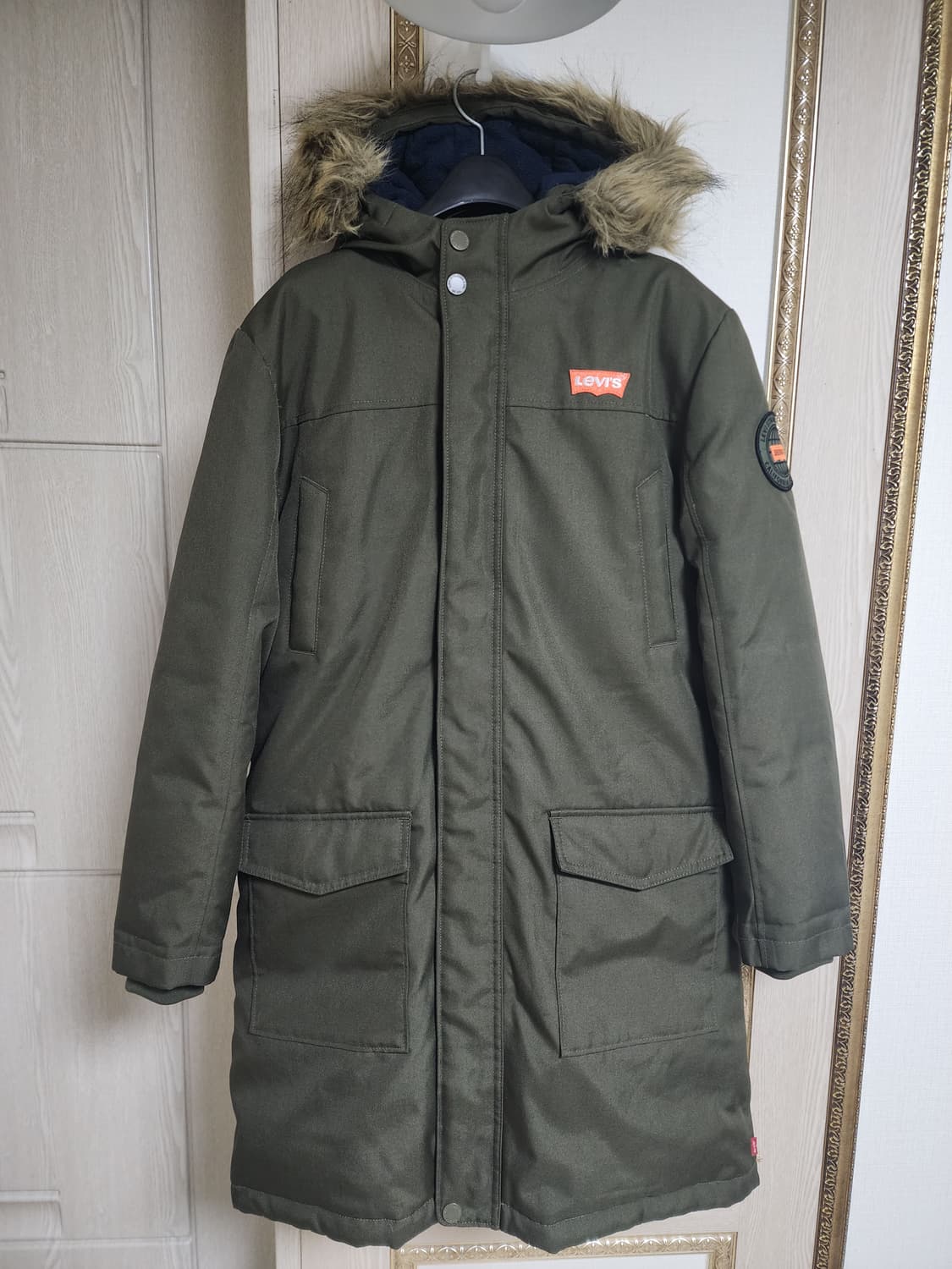 리바이스 키즈 올리브 패딩 L 상품이미지1