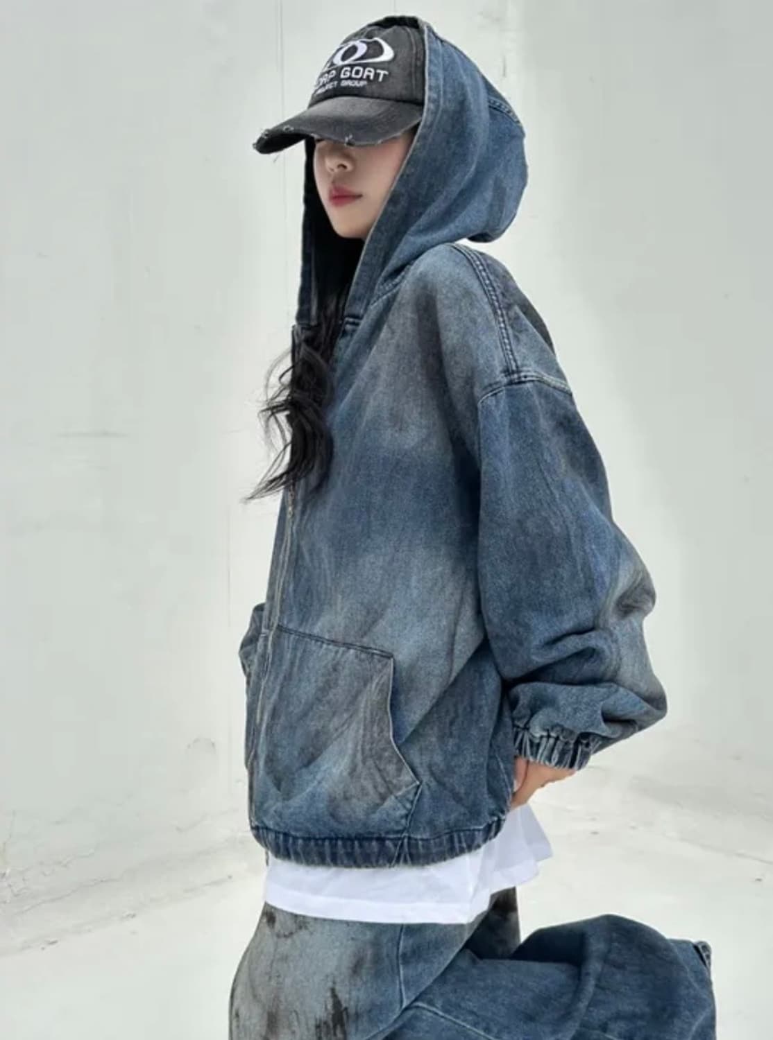 🖤유니섹스 빈티지 자수 데님 고프 볼캡🖤 모자 상품이미지4