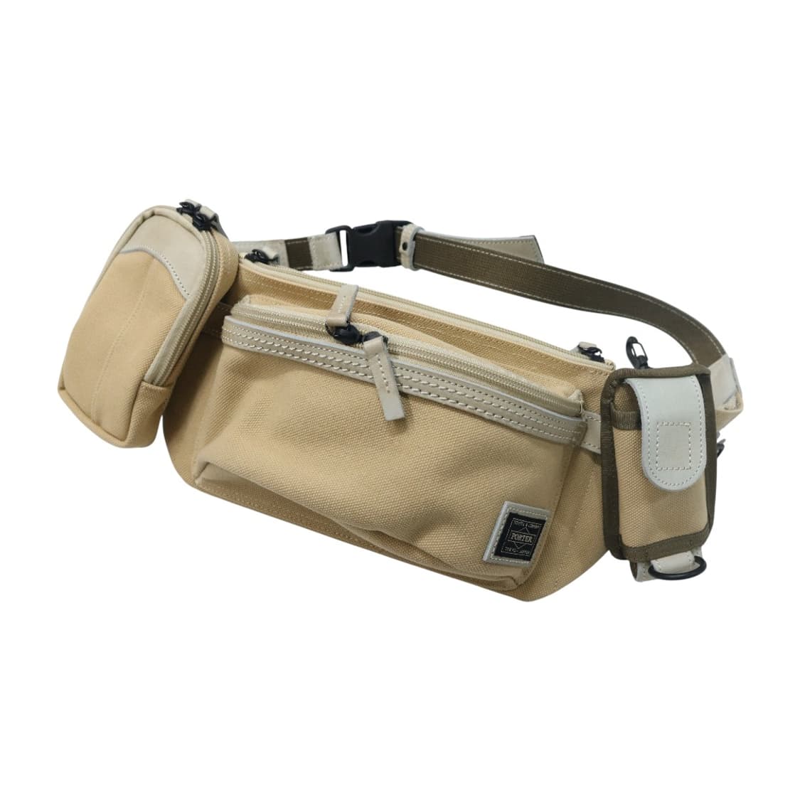 포터 캔버스 레더 배색 힙색 상품이미지1