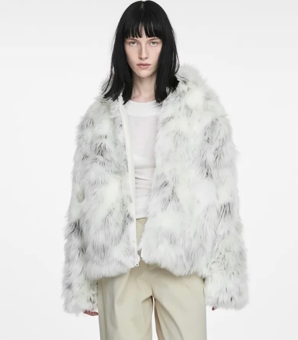 나체 리버시블 후디 폭스 퍼자켓 크림 HOODIE FUR JACKET 상품이미지1