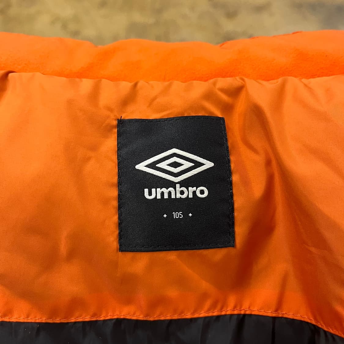 [정품/105] 엄브로 숏 다운 패딩 점퍼 오렌지 b16 상품이미지5