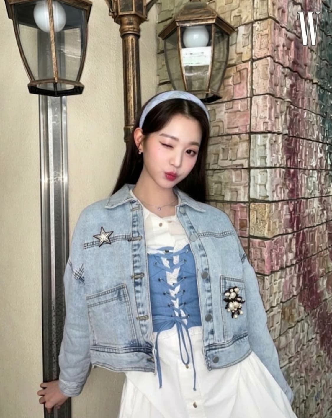 샤틴 쥬얼리와펜 크롭 데님자켓 상품이미지2