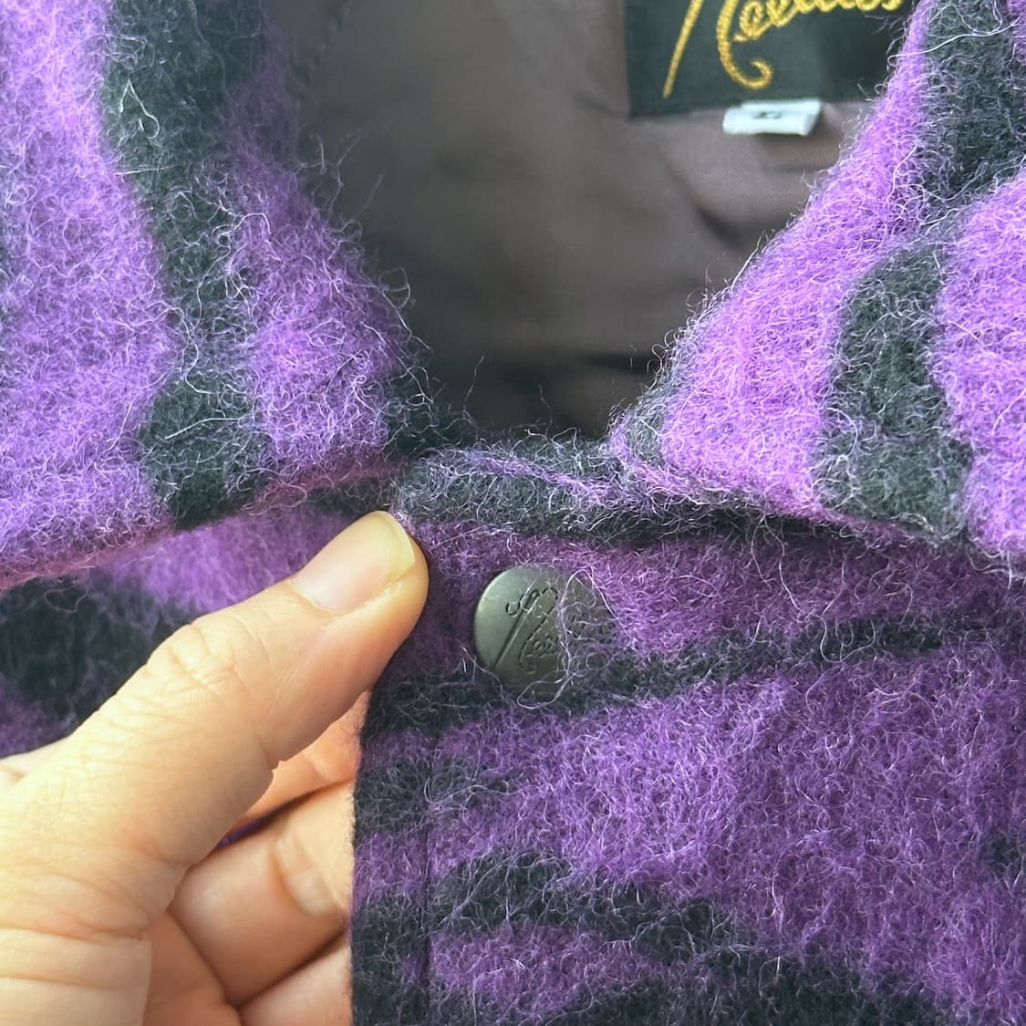 니들스 22AW 타이거 샤기 코치 재킷 퍼플 L 상품이미지6