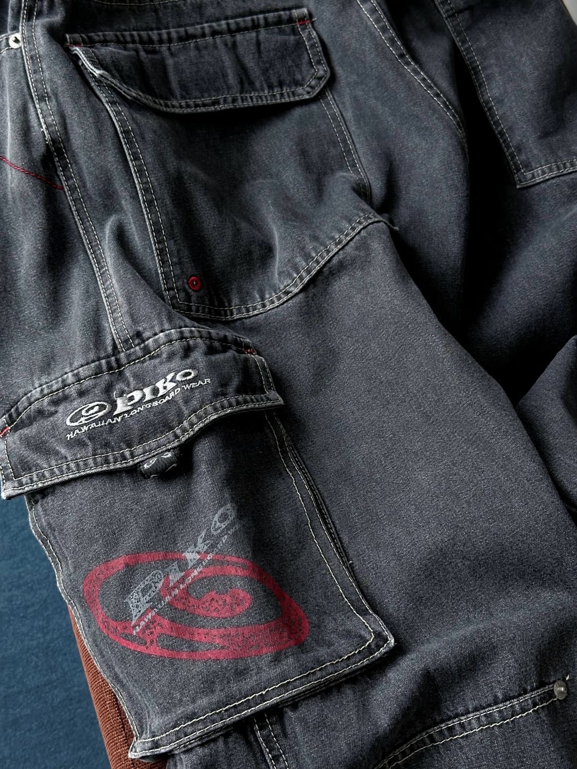 Denim cargo design utility wide pants 상품이미지3