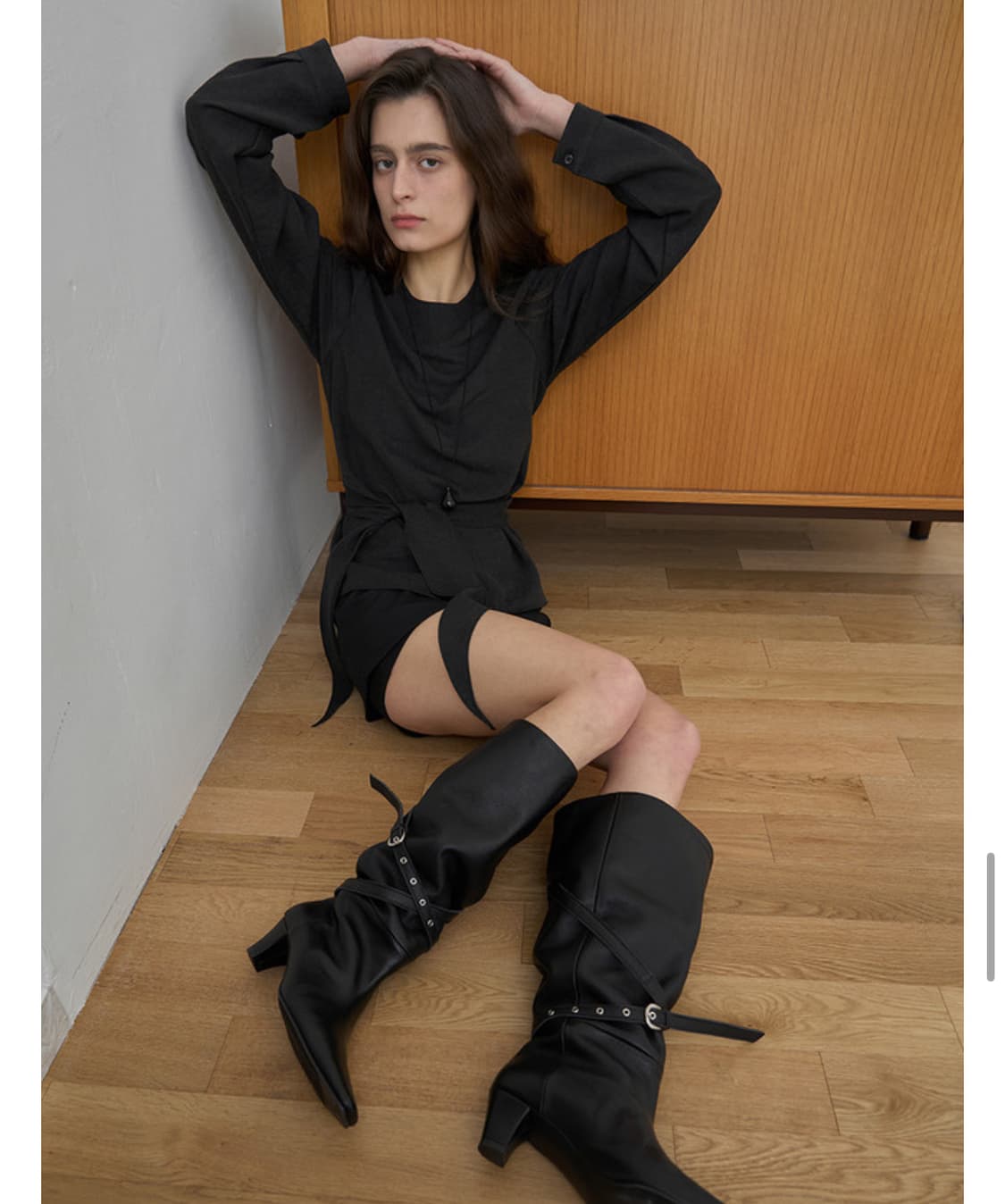 [새상품] 어텀 made 로브 랩 블라우스 / 하객룩  상품이미지2