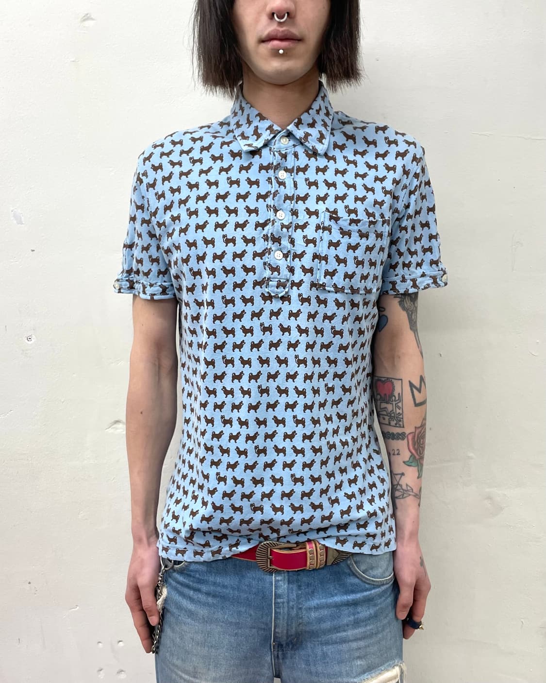  puppy blue PK T-shirt  상품이미지1