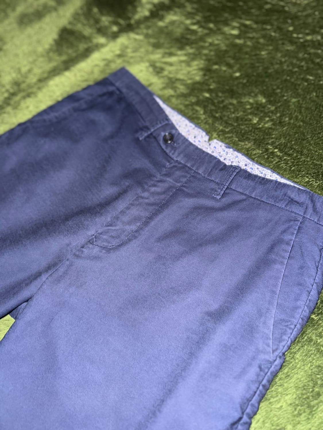 [M] Beams japan 빔즈 코튼 치노 하프 팬츠 반바지 네이비 상품이미지2