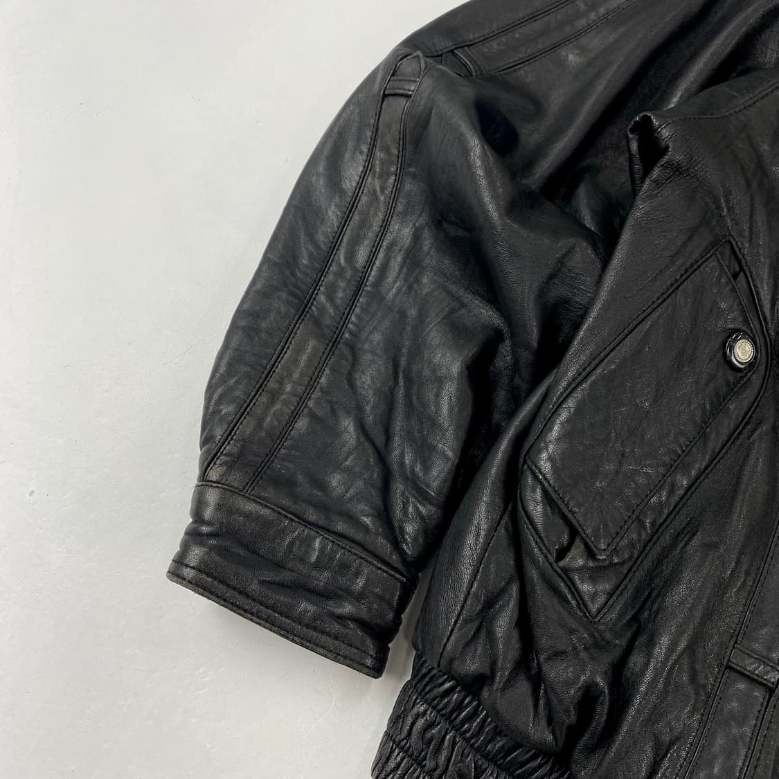 JPN 빈티지 더 레더 샵 양가죽 A-2 레더 봄버 자켓 (100) 상품이미지5
