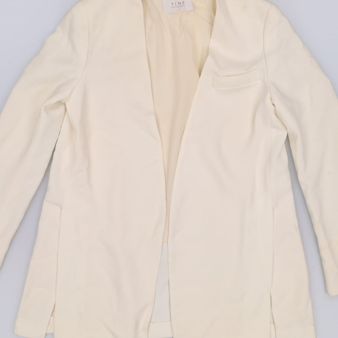 [82-94-160] 한섬타임 여성 노카라 자켓 0115H1 상품이미지3