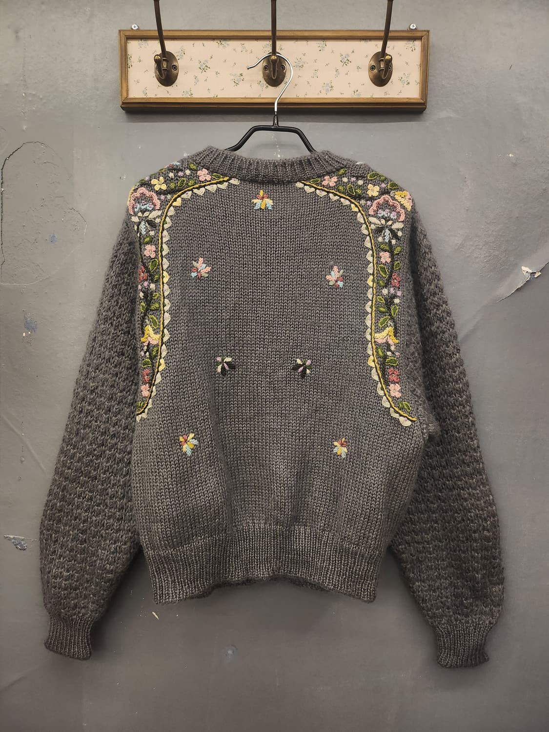 일본빈티지손자수플라워스웨터 상품이미지6