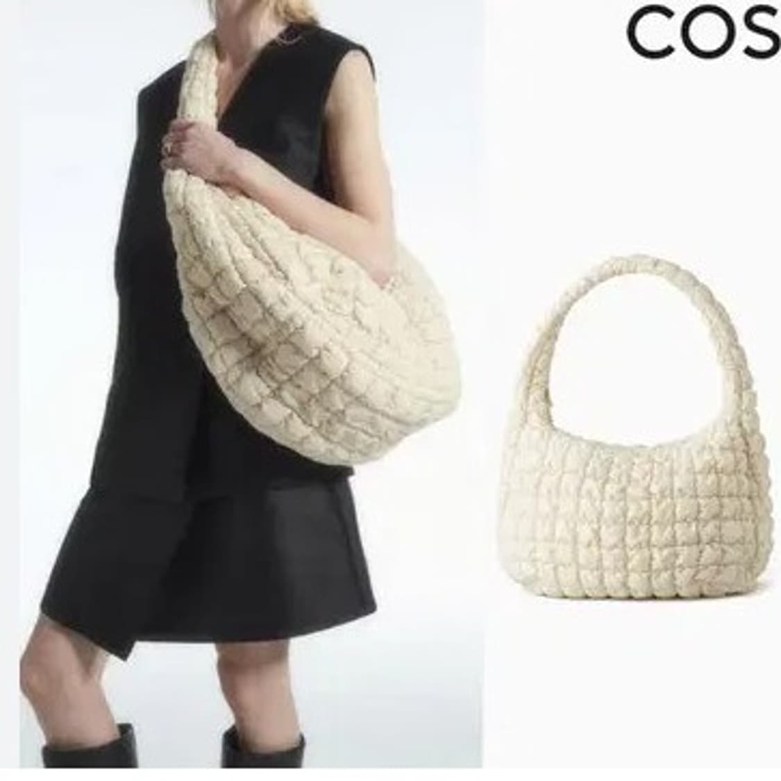 COS 코스 퀄티드 오버사이즈 구름백 상품이미지1