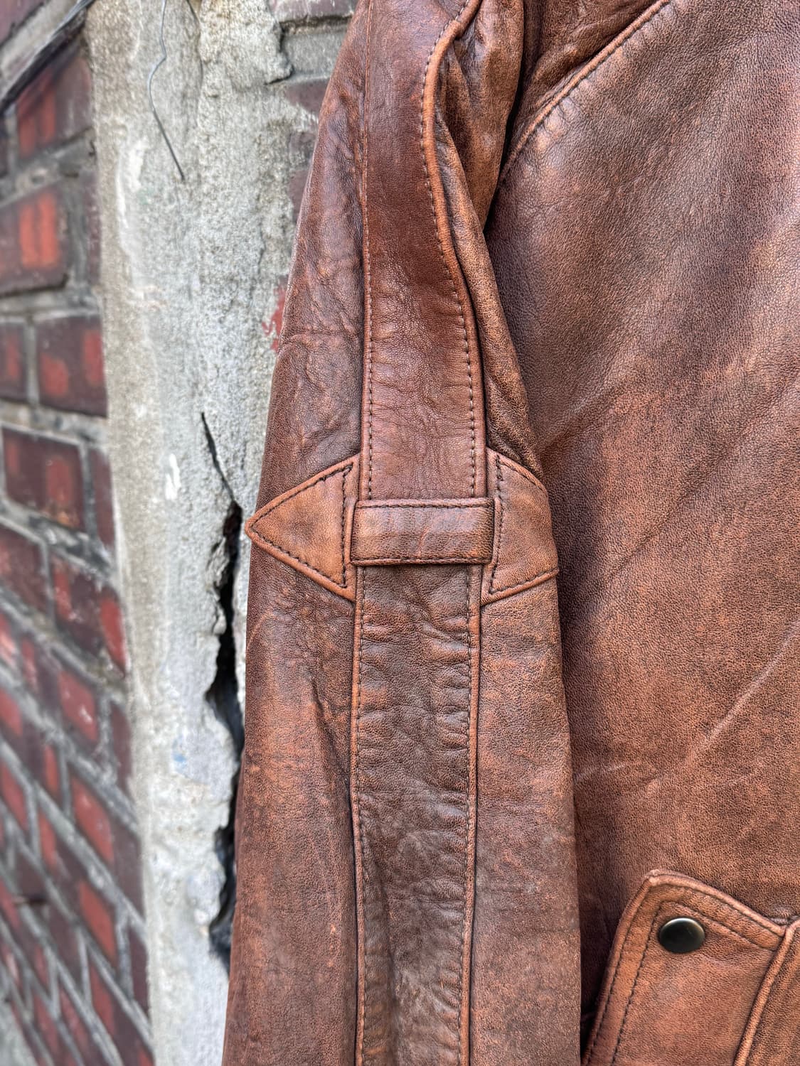 카우하이드 하이넥 웨스턴 레더자켓  상품이미지6