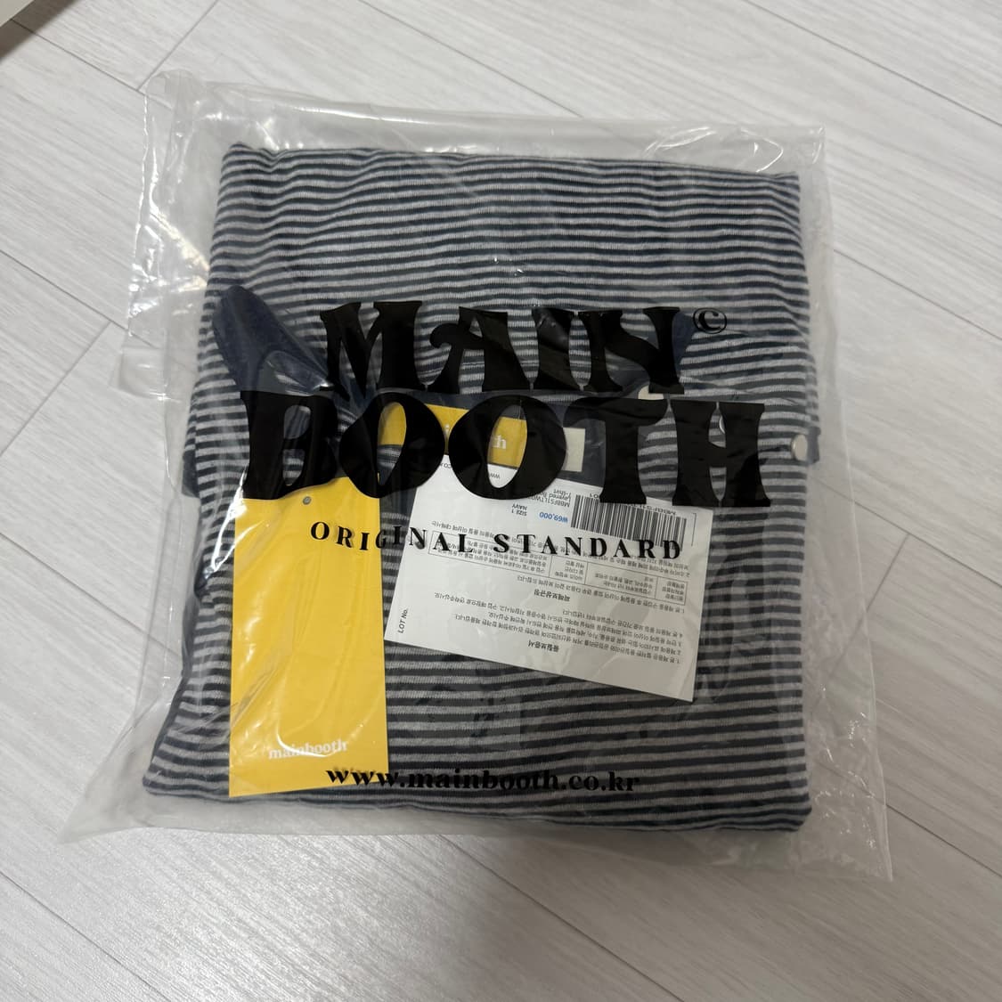 새상품) 메인부스 레이어드 보더 티셔츠 네이비  상품이미지2