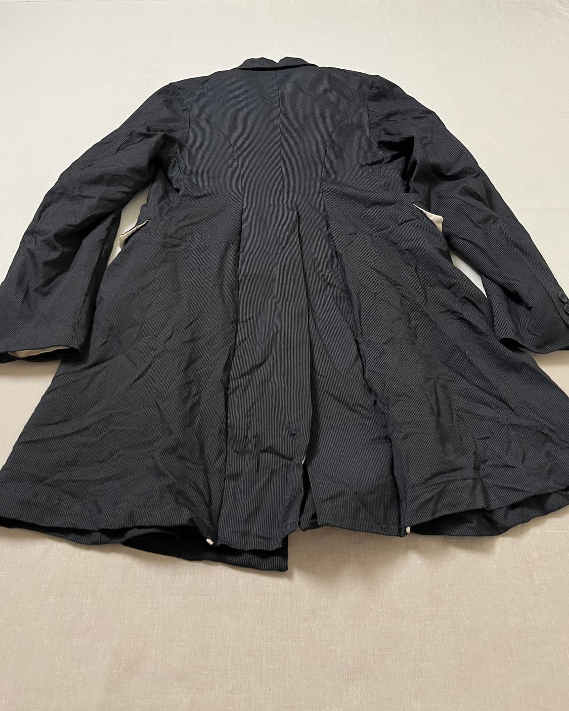 꼼데가르송 블랙 축융폴리 스트라이프 코트 comme des garcons 상품이미지5