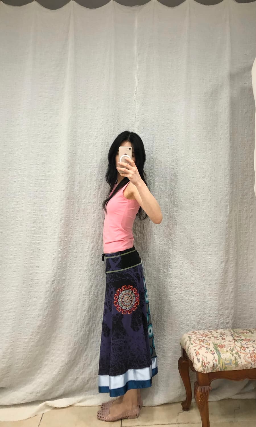 Patterns string skirt 상품이미지4