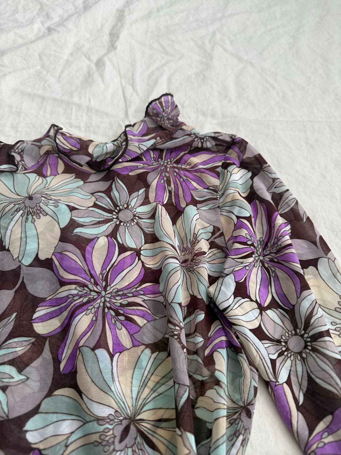 오리엔탈 시스루 7부 블라우스 탑 상품이미지7