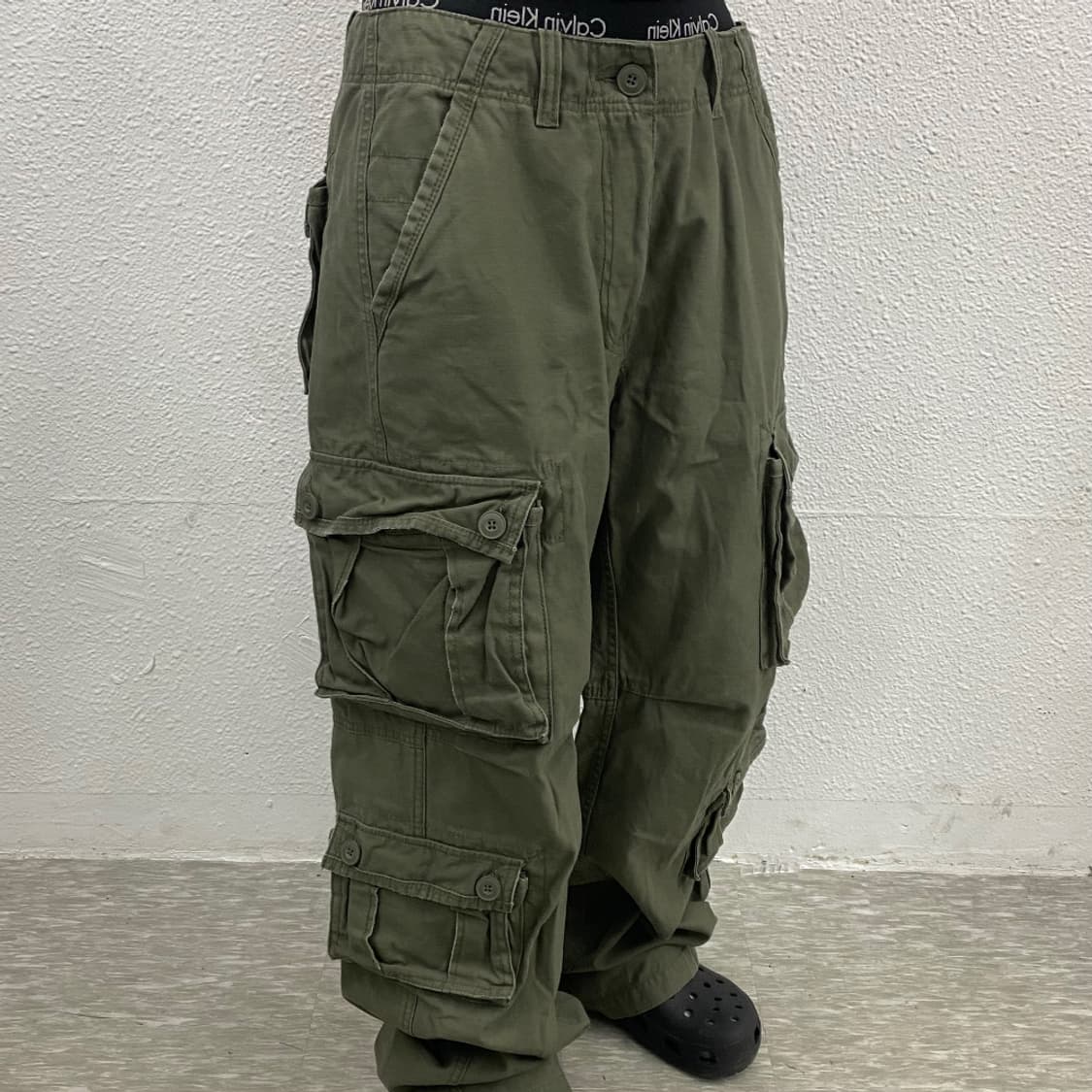 수 90's 빈티지 카키 카고팬츠 L 상품이미지1