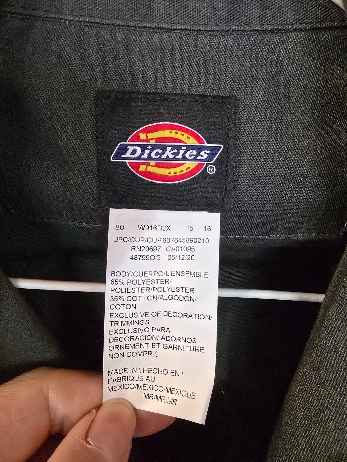 디키즈 올인원 점프수트 카키색 상품이미지4