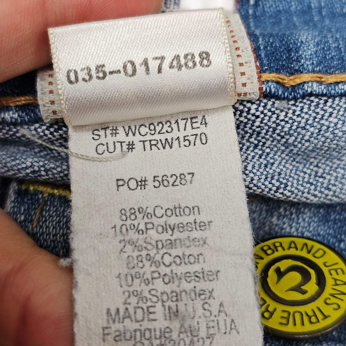 24 True Religion 트루릴리전 USA 레몬 데님 팬츠 상품이미지8