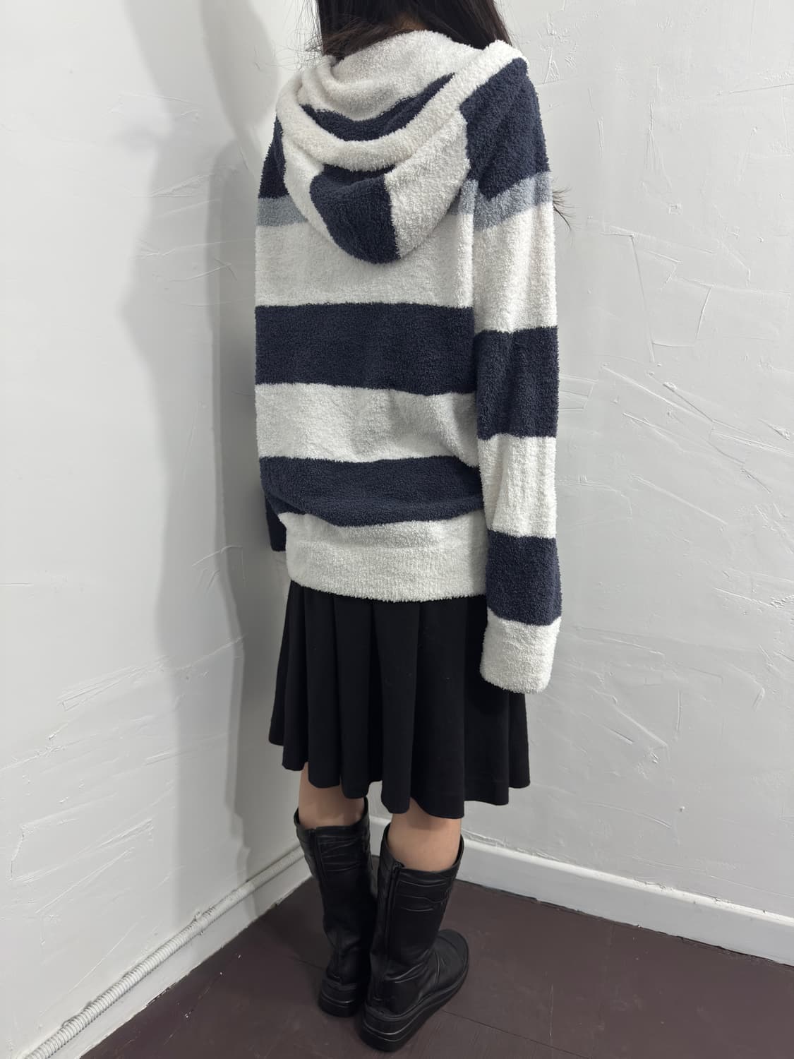 Gelato pique homme stripe fur hood zipup 상품이미지5
