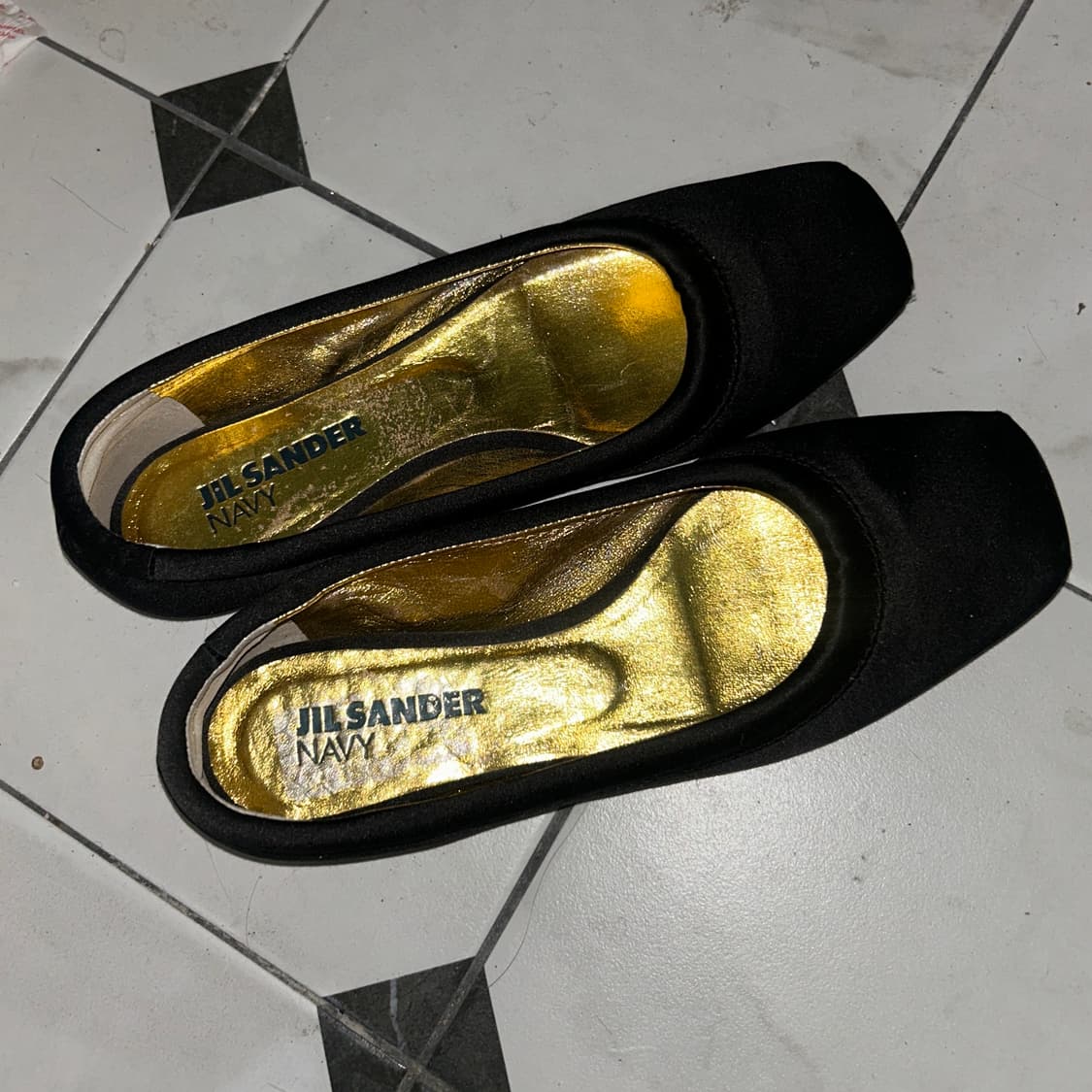 질샌더 네이비 jil sander 새틴 플랫슈즈 상품이미지2