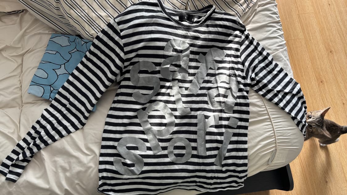 사파리스팟 스트라이프 긴팔 티셔츠(1size) 상품이미지1