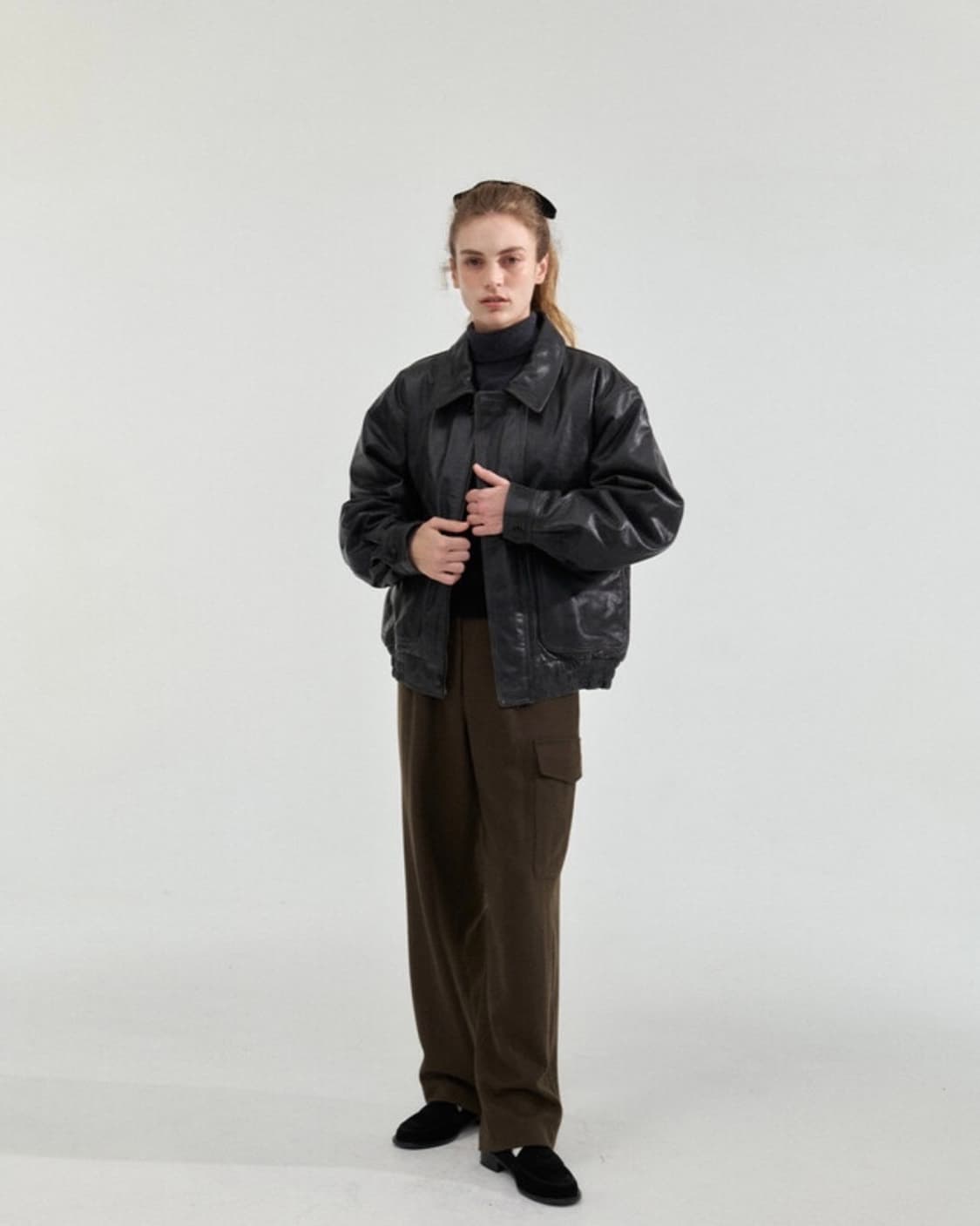 더바넷 A-2 레더 블랙 상품이미지3